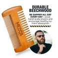 thumbnail image 4 of MEDca Wooden Beard Comb Set Head Hair & Mustaches Men's Grooming Kit, 4 of 9