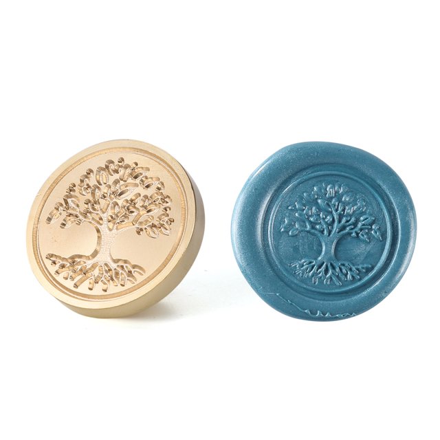Sello Sello de cera Sello Vintage Cera de lacre Cabeza de latón 30 mm para sobres Tarjeta (2)