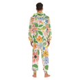 thumbnail image 4 of FORMRS Onesies Pajama for Adults Unisex Hoodie Winter Jumpsuit One Piece Sleepwear, Sizes S-2XL, Retro Pink Floral, 4 of 7