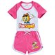 thumbnail image 1 of Venta al por mayor de ropa de juego Kawaii Fun Squad, conjunto de camisas de verano para niños, camisetas de algodón, camisetas de dibujos animados, trajes deportivos para niñas pequeñas zhangmenya LED, 1 of 2