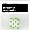 30' Crepe Paper Lime Green Polka Dot Streamers