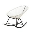 thumbnail image 2 of Take me Home Furniture - Acapulco Rocker Chair – Stylish Indoor -Outdoor Rocking Chair with a Comfortable Grey Woven Seat and Sleek Black Frame, 2 of 2