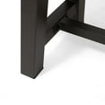 thumbnail image 6 of Marian Outdoor Acacia Wood Bench, Sandblast Light Gray Wash and Black Metal, 6 of 7