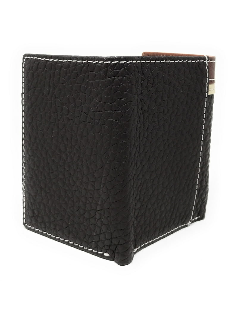 Western Tooled Genuine Leather Rodeo Men's Short Trifold Wallet in