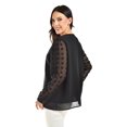 thumbnail image 3 of Blusa de mangas con relieve Roman Fashion Juvenil 5107 Negro, 3 of 5