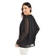 thumbnail image 3 of Blusa de mangas con relieve Roman Fashion /Juvenil, 5107 (Negro) negro CH, 3 of 5