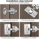 thumbnail image 3 of Cabinet Repair Brackets with Hole, 8 Pieces Repair Brackets Plates Easy Installation with 48 Screws, Hinge Repair Kit for Wood, Furniture, Shelves, 3 of 5