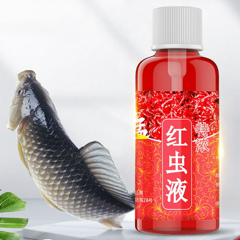 60ml Fish Attracting Red Worm Liquid Fishing Pit Silver Carp Attractant  Nesting Food Fish Bait Attractant