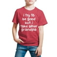 thumbnail image 4 of Instant Message - I Try To Be Good Grandpa - Toddler and Youth Short Sleeve Graphic T-Shirt, 4 of 6