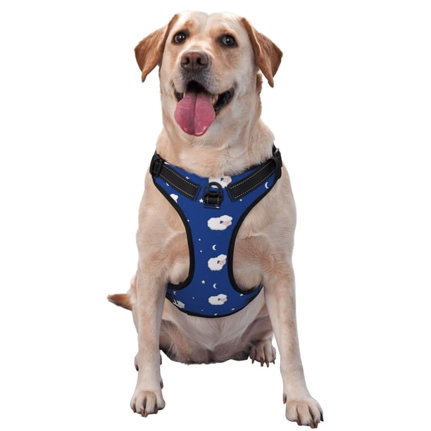 Fotbe Moon Lamb Arnés para Perro con Estampado –Chaleco Ajustable Acolchado con Asa de Control para Perros Grandes-X-Large