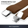 thumbnail image 7 of HL Men's Suspender Trousers Braces with Strong 2 inch Wide 4 Clips Heavy Duty for Men X Style Adjustable Suspenders, 7 of 7