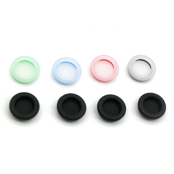 2 piezas de agarres analógicos de silicona para pulgares Tapas de palo Cubiertas de joystick para PS4 / PS3 / ONE / ONE X / ONE S / 360 / Wii U Game Controllers (negro y rojo)