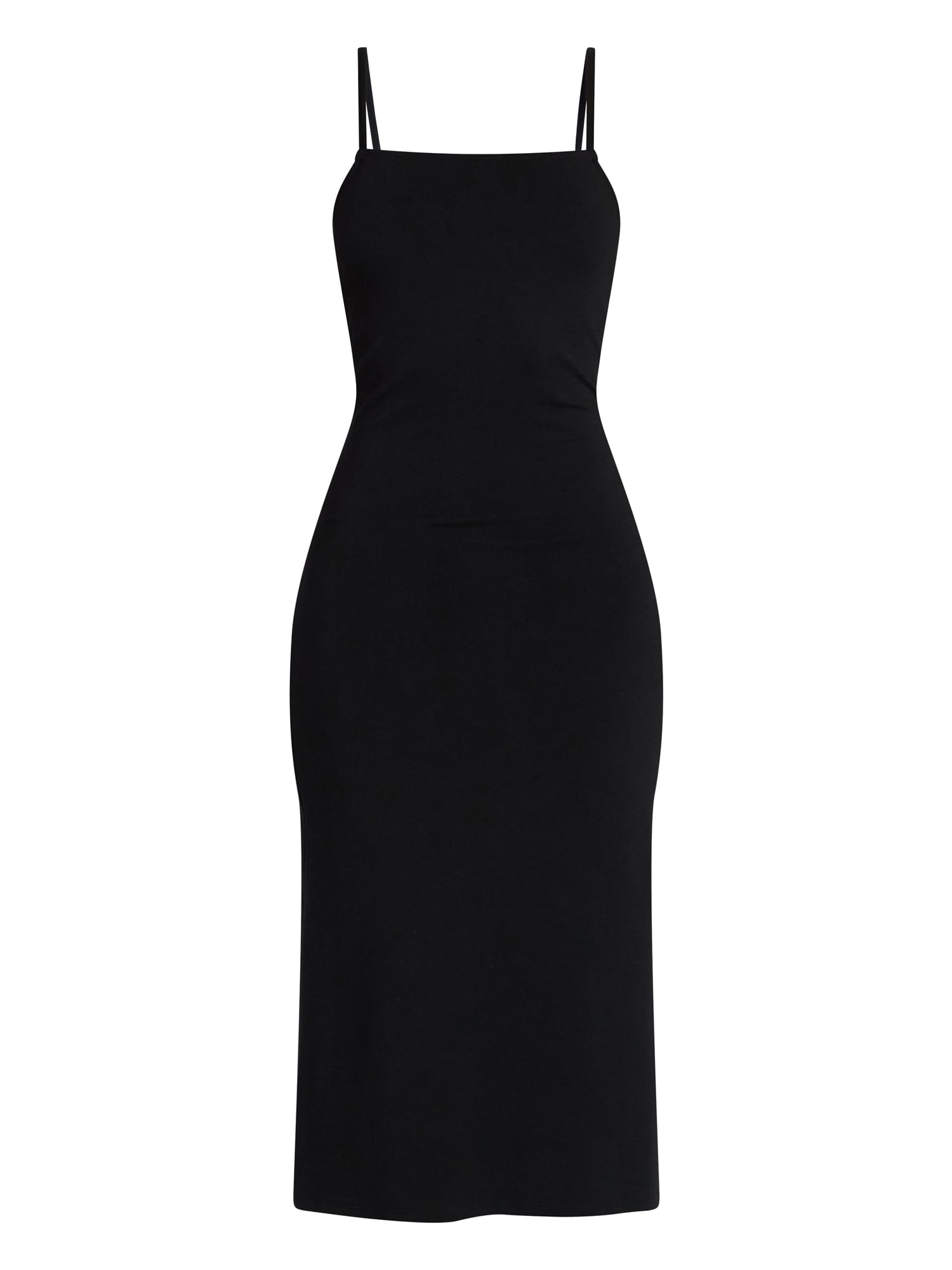 No Boundaries Sleeveless Square Neck Midi Dress, Women's & Women's Plus Sizes XXS-4X
