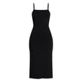 thumbnail image 4 of No Boundaries Sleeveless Square Neck Midi Dress, Women's & Women's Plus Sizes XXS-4X, 4 of 4