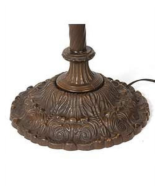 Tiffany Torchiere Floor Lamp, Golden Amber Glass Shade