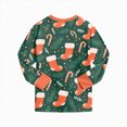 thumbnail image 5 of sdbrld Kids Christmas Pajamas for Girls 2Pcs Long Sleeve Shirt and Pants Set Children Holiday Loungewear Sizes 3-4 Years, 5 of 9