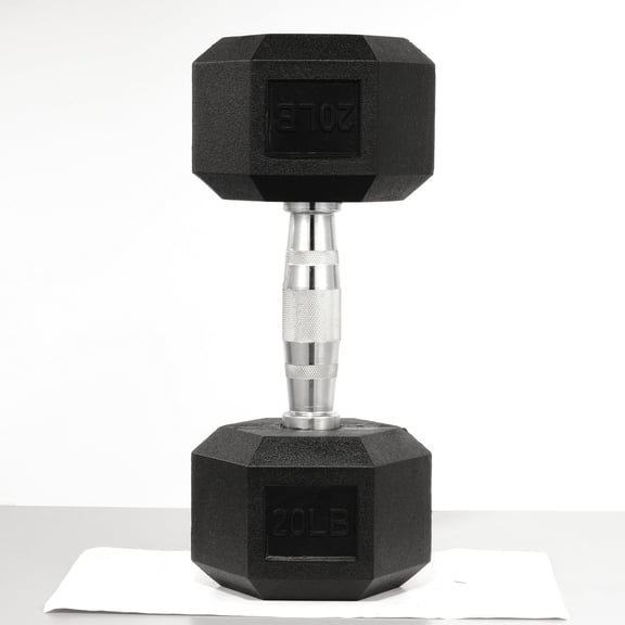 20 lbs Hex Dumbbells with Rubber Coated, Hand Weights for Exercises and Fitness