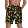 thumbnail image 4 of Goofa Forest Animal Faces Printed Men's Swim Trunks Board Shorts Quick Dry Mens Swimming Trunks with Compression Liner,Breathable Fit Hawaii Beach Shorts-XX-Large, 4 of 9