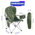 thumbnail image 2 of CozyBox 4 Pack Premium Portable Folding Chairs with Can Cooler and Storage Pocket -[Olive Green 4 Pack], 2 of 7