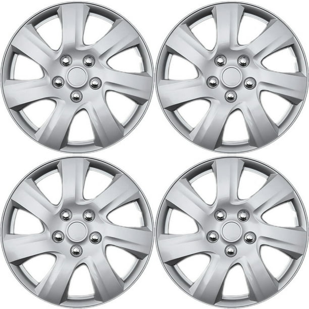 OxGord 15Inch Wheel Covers for Toyota Camry, Silver (Pack of 4