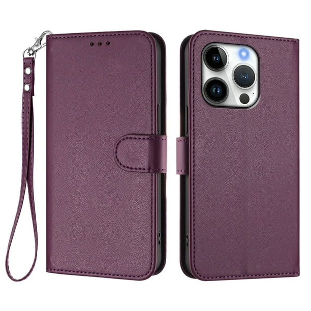 Funda Cartera GANGXUN para iPhone 16 Pro – Cierre Magnético, Protección RFID, Correa Desmontable, Compatible con Carga Inalámbrica