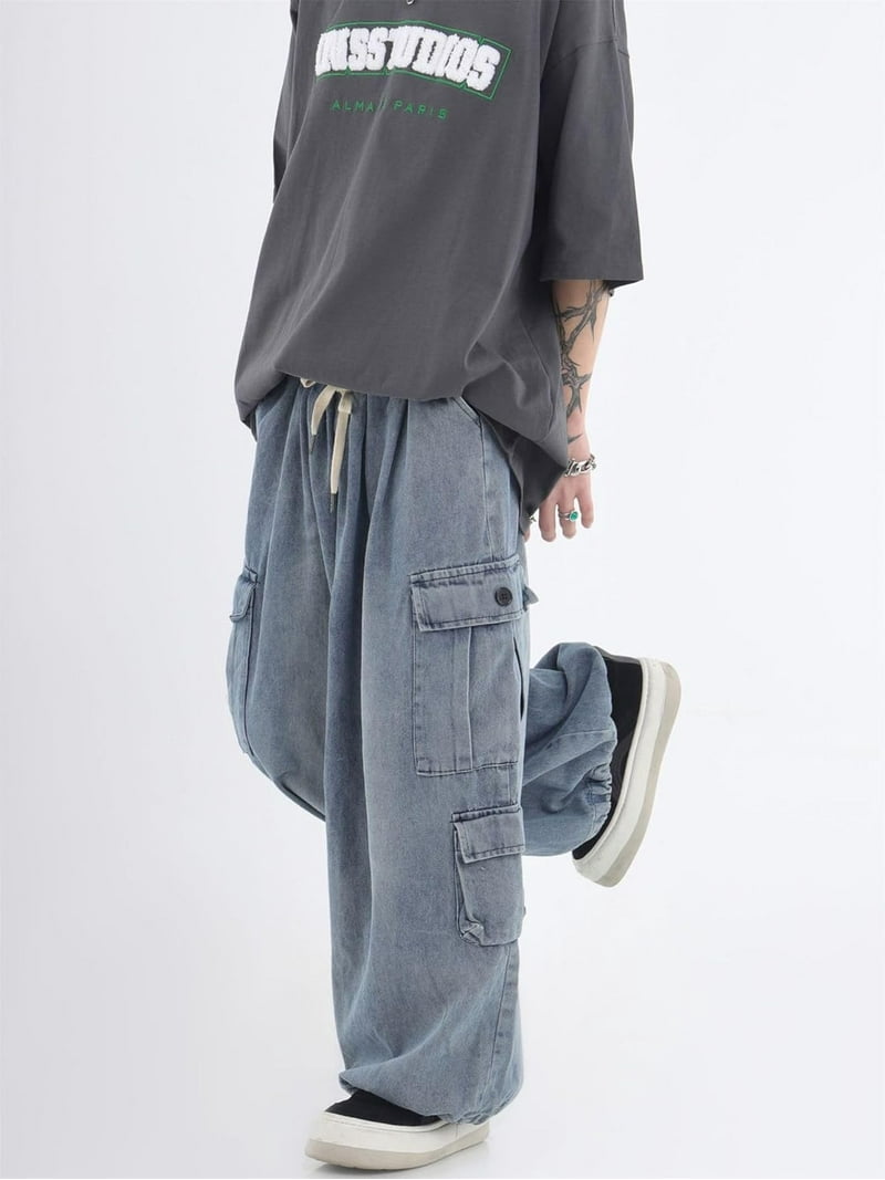 GZhLonKiMa Jeans for Women Men Baggy Jeans Y2K Baggy Cargo