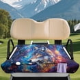 thumbnail image 3 of chaqlin Golf Cart Seat Cover Blanket 4 Pockets Terry Cloth, Compatible with Sports Universal Golf Cart Seat, for Club Car Yamaha, Colorful Wolf Pattern, 3 of 8