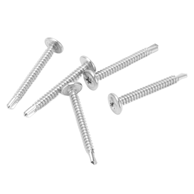 Vis de Tête de Châssis, Fixations Filetage Clair Vis Auto-Perçantes Argent M4.2x38 pour Équipement de Communication