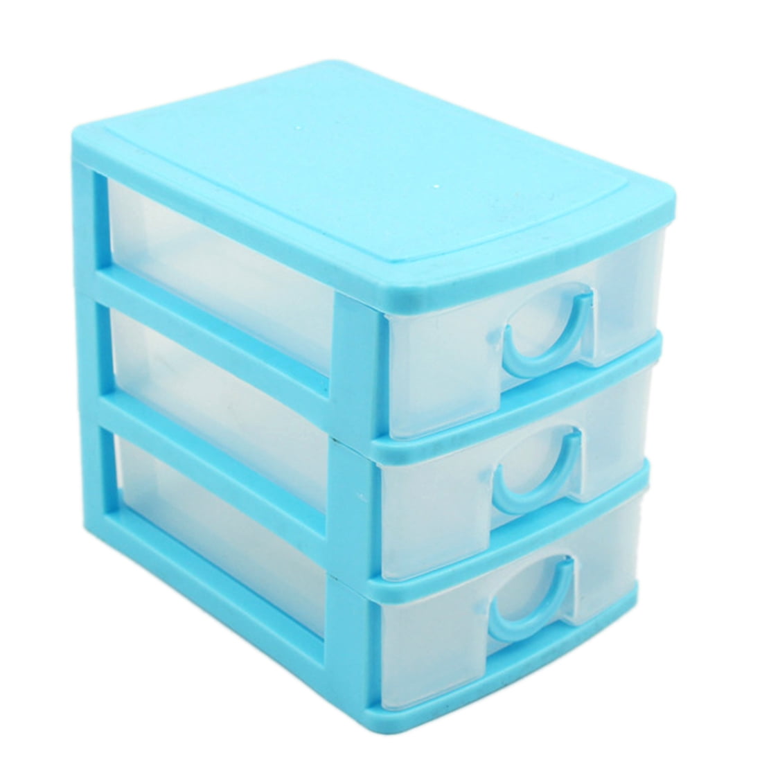Candy Color Three Layers Mini Draw-out Desk Storage Box Container