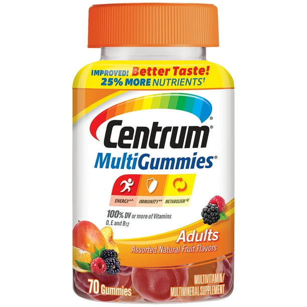 Centrum MultiGummies Adult Multivitamin Gummies, Multivitamin/Multimineral Supplement with