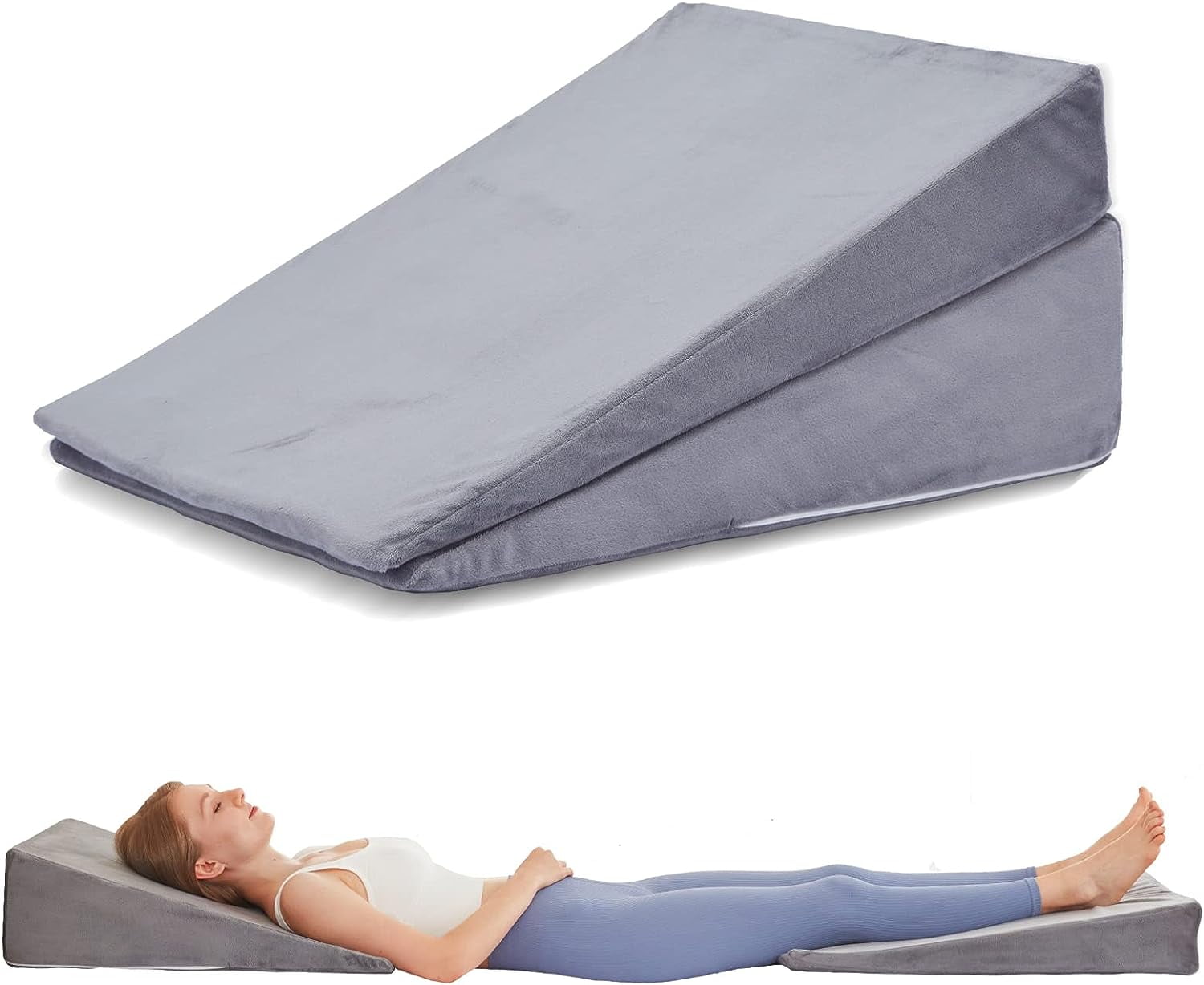 Dreamsir Bed Wedge Pillow, 3 in 1 Support, Adjustable to 4.5, 7.5 & 12