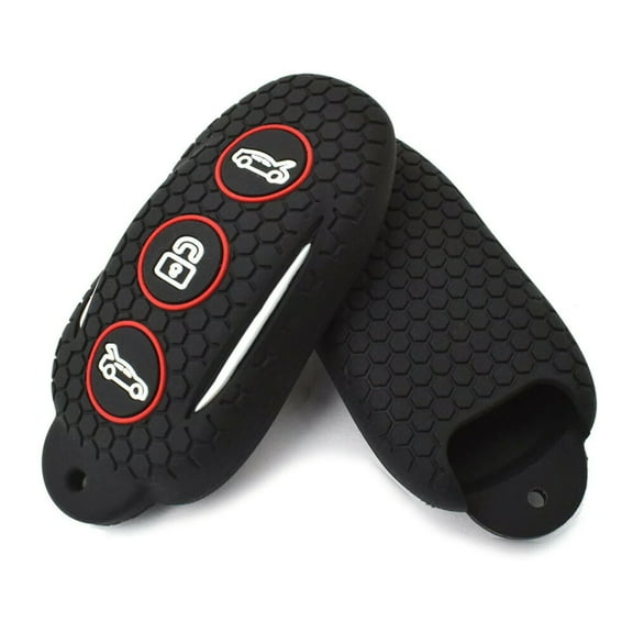 Tesla Model S, 3, X, Y Silicone Key Fob Case Cover, Rugged Black