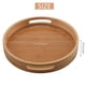 thumbnail image 4 of Round Serving Bamboo Wooden Tray for Dinner Trays Tea Bar Breakfast Food Container Handle Storage T, 4 of 5