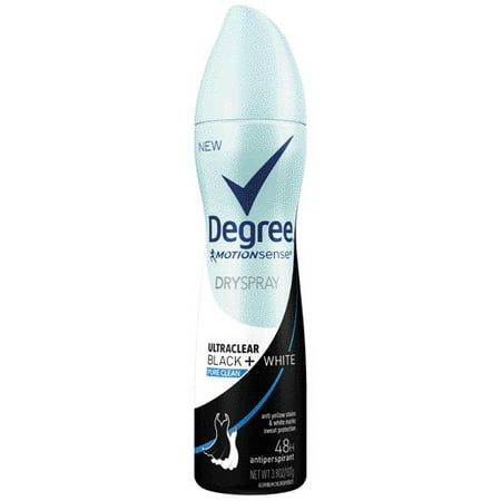 Degree Women UltraClear Antiperspirant Deodorant Dry Spray Black+White Pure Clean 3.8 (Best Four Year Degree Jobs)