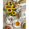 thumbnail image 4 of Sunflower Welcome Kitchen Dish Towels for Drying Dishes Set of 3, Farmhouse Brown Wood Grain Rustic Waffle Weave Microfiber Hand Tea Bathroom Towels Quick Dry & Absorbent Towel 15.7x23.6, 4 of 7