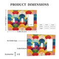 thumbnail image 3 of Colorful Waves Vibrant Dynamic Switch Cover Decorative Wall Plate 3-Gang 2-Toggle 1-Decor Standard Size, 3 of 5