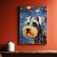 thumbnail image 3 of Miniature Schnauzer Dog Starry Night Van Gogh Wall Art Canvas for Living Room Oil Painting Artwork Landscape Canvas Artwok for Living Room Bedroom Home Decorations Wall Decor Large, 3 of 4