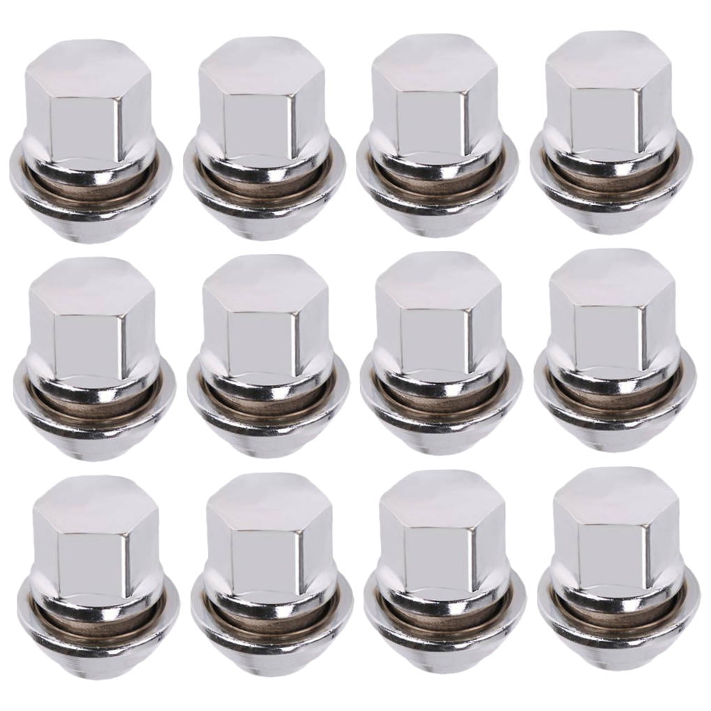 ROMANSENTIAL Automobile Wheel Nut Wheel Hub Nuts Aluminum Alloy 20Pcs Silver