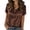 Brown, variant on Satin Blouses for Women Silk Button Down Shirts Short Sleeve Business Casual Tops White