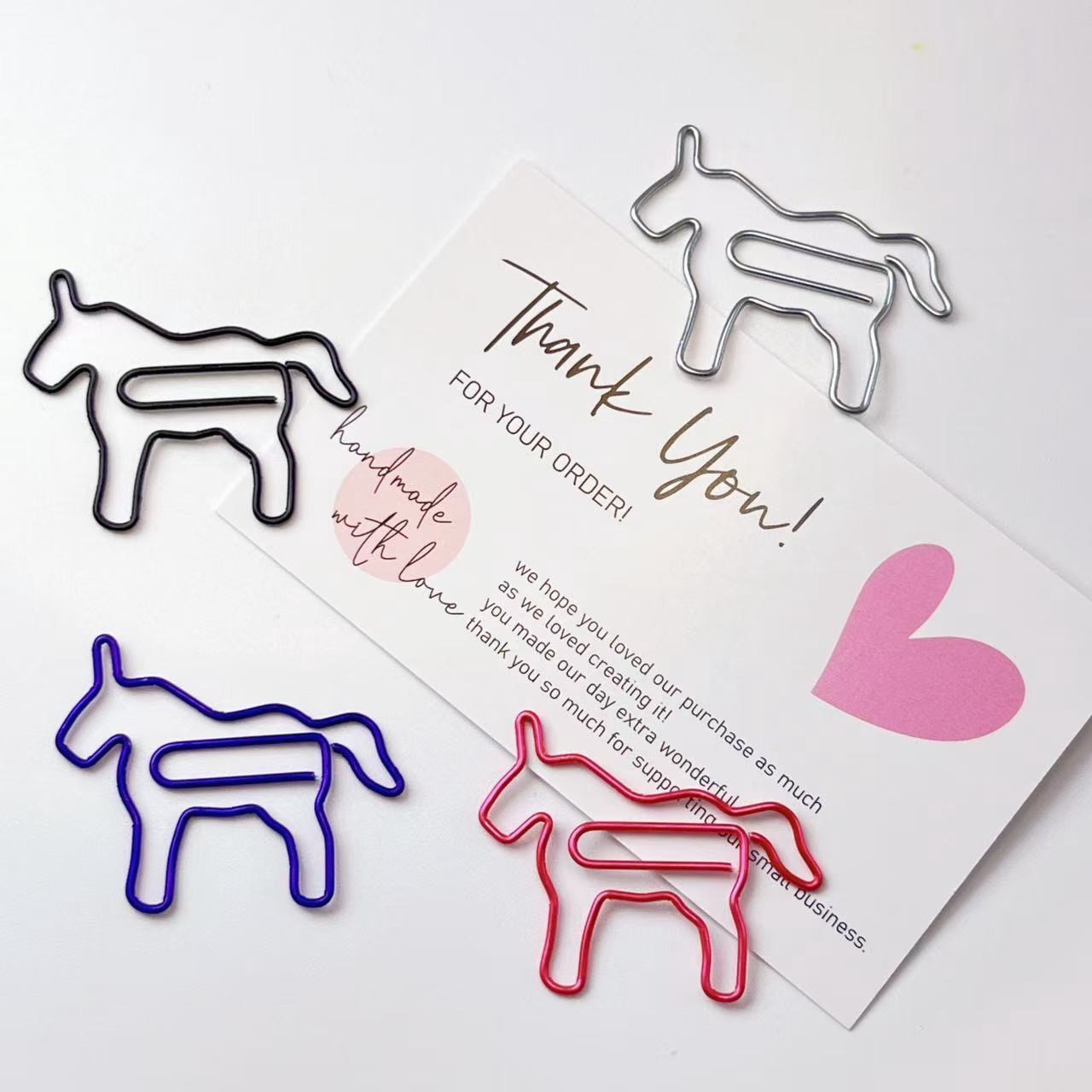 140pcs High-quality Cute Paper Clips with Metal Coating - Office Supplies, Paper Clips, Folders, Bookmark Clips, Multi-color, Metal Paper Clips for Office Supplies, , Novelty Clips