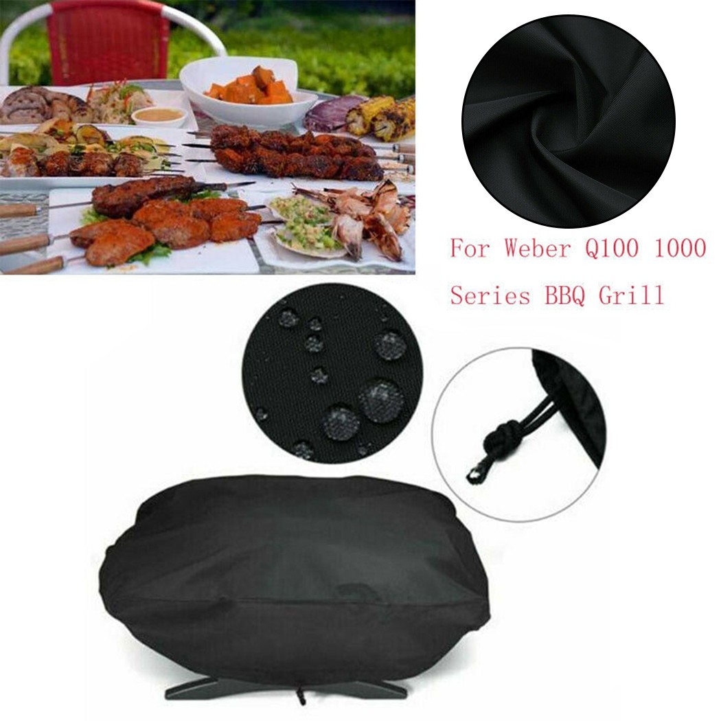 UK BBQ Cover Heavy Duty Waterproof Rain Grill Protector For Weber 7110 Q100/1000 - image 3 of 8