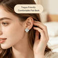 thumbnail image 4 of DESIGNICE G23 Titanium Flat Back Earrings Studs 18G 16G F136 Implant Grade Titanium Labrets Press Fit Threadless Push"Dainty Cartilage Conch Lobe Lip Tragus Piercing Jewelry, 4 of 5