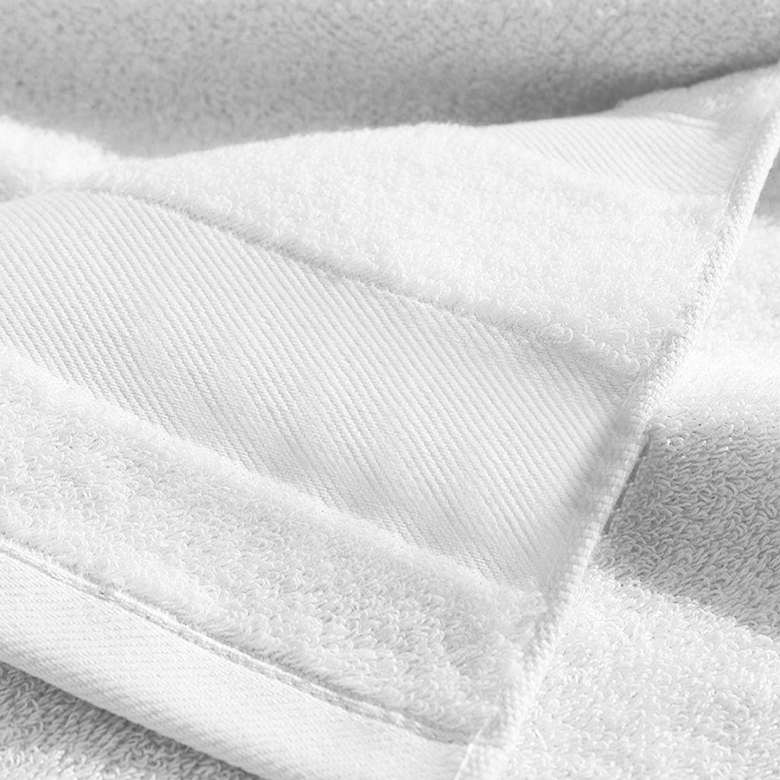 TOPCHANCES 6-Piece Towel Set, Ultra Absorbent Cotton Bath Towels Set (White)