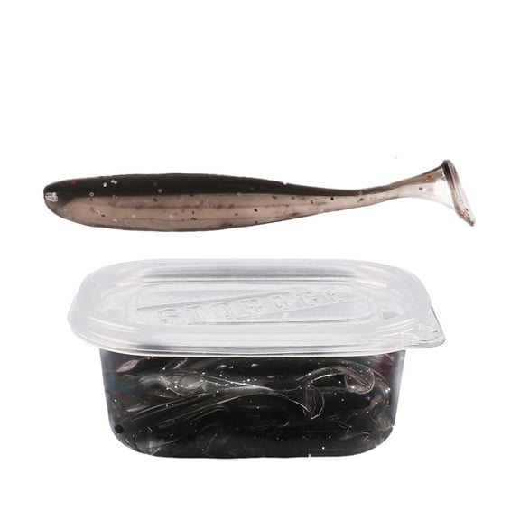 LICEWO 50 Pcs Swimbait Worm Baits Fishing Lures Paddle Tail Swimbaits Bass Lures Baits