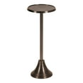 thumbnail image 1 of Kate and Laurel Sanzo Table à Boisson Moderne sur Piédestal, 9 x 9 x 23, Bronze, Table d'Appoint Décorative avec Plateau Martelé, 1 of 8