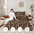 thumbnail image 3 of Erosebridal Old Fashion Cheetah Print Full Size Comforter Sets 3 Pieces For Teens Adults,Abstract Animal Print Bedding Sets,Black Reversible, 3 of 6