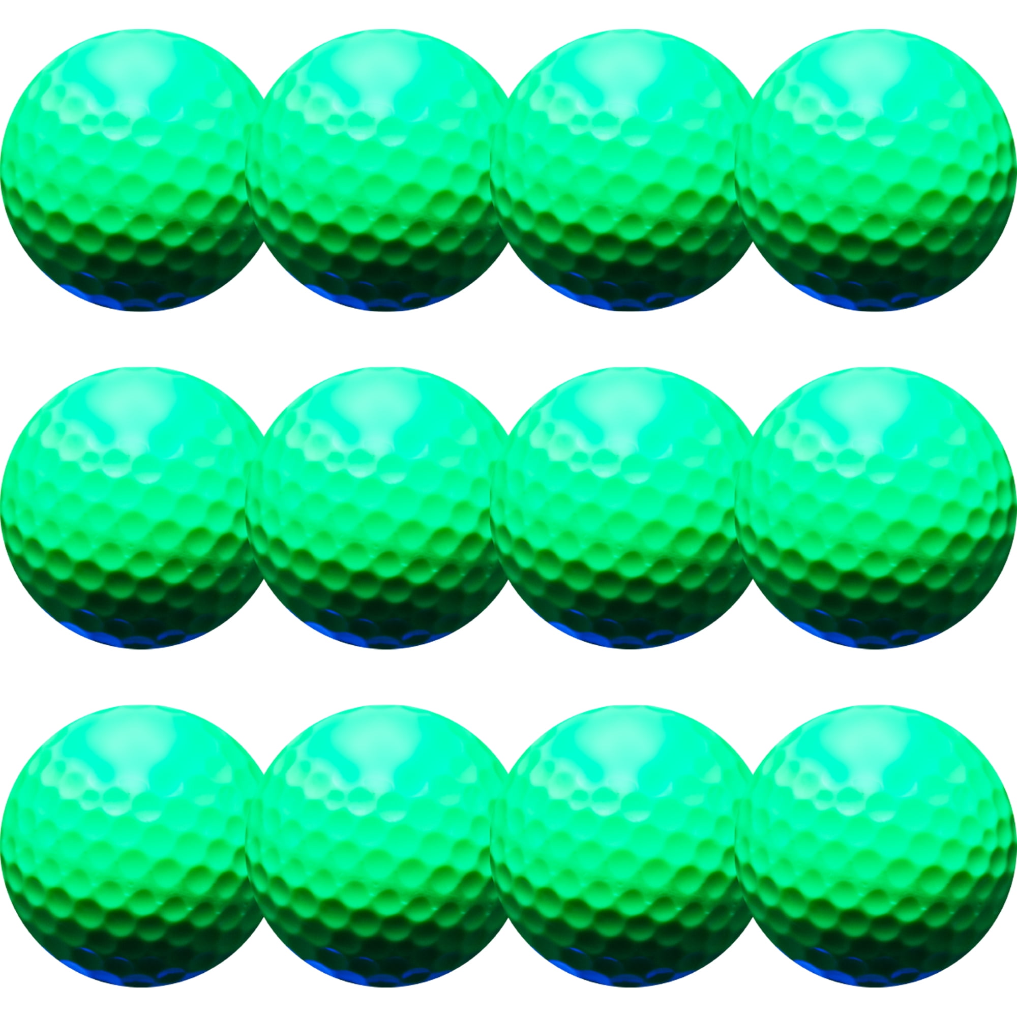 Blacklight Green Golf Balls – 12 Pack – Glow-Ready High-Visibility Balls by GBM Golf