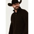 thumbnail image 2 of Brothers And Sons Men's Merino Donegal Button Down Mock Neck Sweater Dark Brown Medium  US, 2 of 4