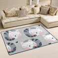 thumbnail image 2 of SKYSONIC Lightweight Carpet Mats Area Soft Rugs Floor Mat Doormat Decoration for Rooms Entrance 36x24 inches Sleeping Cats, 2 of 6