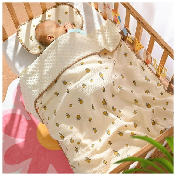 Baby Summer Blanket, Multifunctional Dotted Pattern Skin Friendly Baby Cooling Blanket Soft Cute  For Toddler For Bedroom For Nursery School